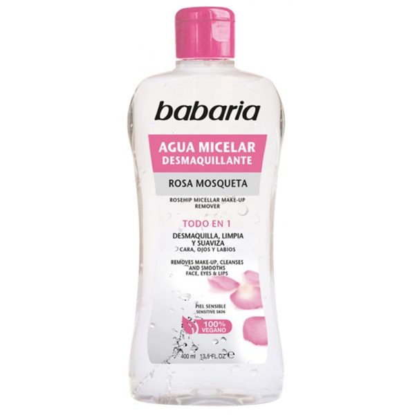 Demaquilante Babaria Agua Micelar Rosa Mosqueta - 400mL