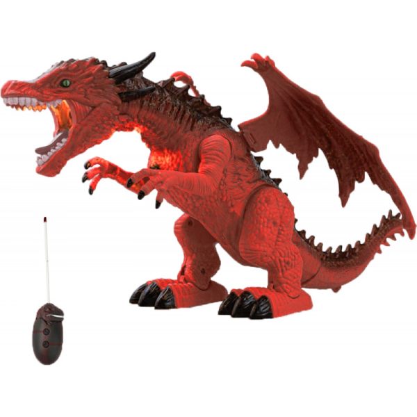 Dinosaur Remote Control Spray Dragon 666-31A - Vermelho