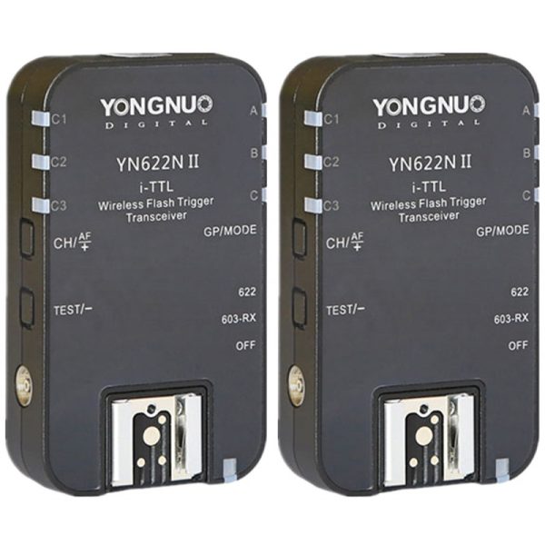 Disparador de flash sem fios Yongnuo YN622N II 2Peças (Com trava)