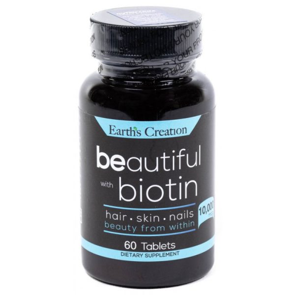 Earth's Creation Beautiful Biotin 10000MG (60 Tabletas)