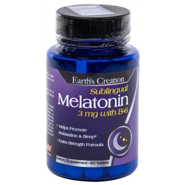 Earth's Creation Melatonin 3MG With B-6 (60 Tabletas)