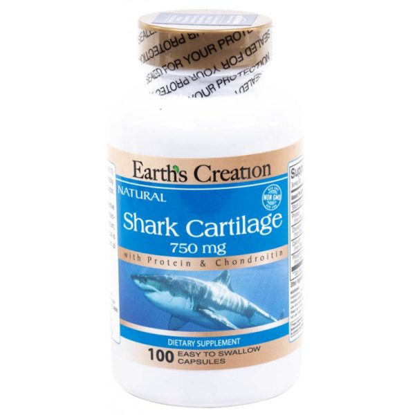 Earth's Creation Shark Cartilage 750MG (100 Cápsulas)