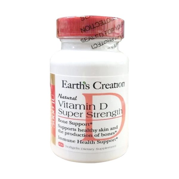 Earth's Creation Vitamin D Super Strength 5000 IU (100 Softgels)
