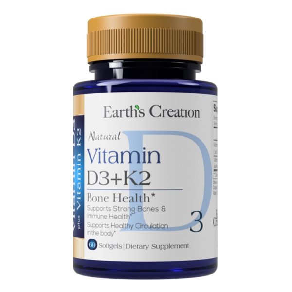 Earth's Creation Vitamin D3 + K2 (60 Softgels)