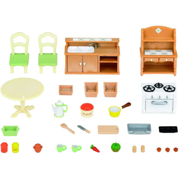 Epoch Sylvanian Families Country Kitchen Set 5033 - 32 Pcs