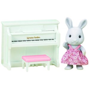 Epoch Sylvanian Families Rabbit Sister With Piano Set - 5139