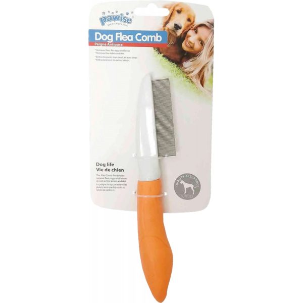 Escova de Antipulgas para cachorros Laranja - Pawise Gog Flea Comb 11465