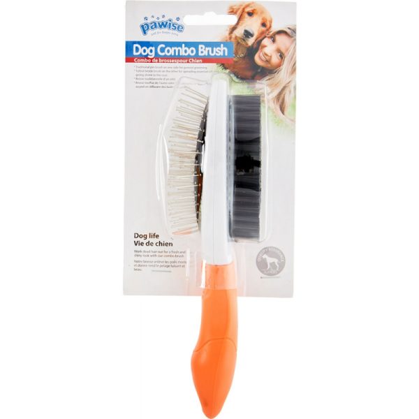 Escova de cachorro 2 em 1 Laranja - Pawise Dog Brush 11464