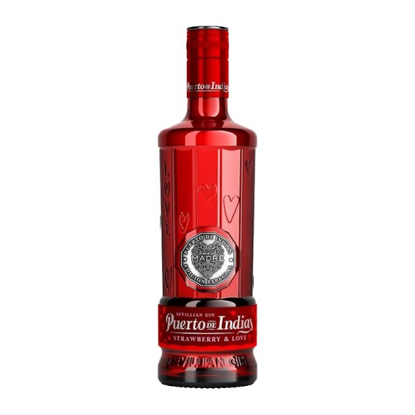 Gin Puerto de Indias Edição Especial Dia das Mães Strawberry & Love - 700mL