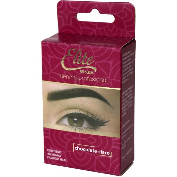 Henna para Sobrancelhas Elite Pro Series 4g + Fixing Lotion 15mL - Chocolate Claro