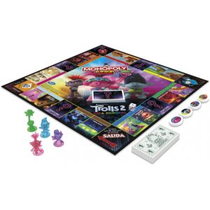 Jogo de Tabuleiro Monopoly Junior Trolls 2 Hasbro Gaming E7496 2-4 Jogadores