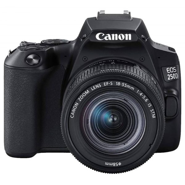 Kit Câmera Canon EOS 250D 24.1 Megapixels com Lente EF-S 18-55 IS STM