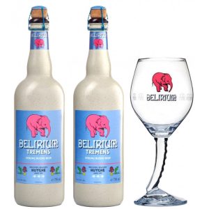 Kit Cerveja Delirium Tremens - 750mL x 2 + Taça de 330mL
