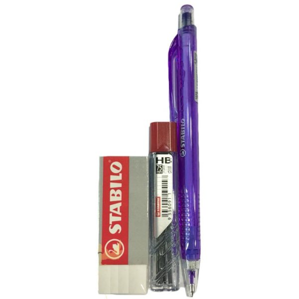 Kit Lapiseira e Borracha Stabilo 0.7 mm 3137N - Roxo