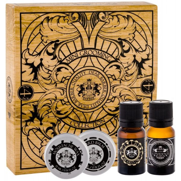 Kit Mini de Asseio Dear Barber Óleo para barba + Fragrância + Cera e Bálsamo