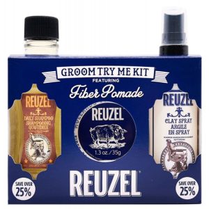 Kit Reuzel Pomada fibre + Spray fixação + Shampoo