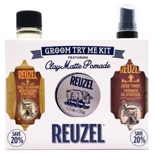 Kit Reuzel Pomada mate + Spray Tônico Capilar + Shampoo