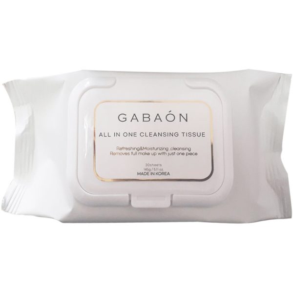 Lenços Demaquilante Gabaón Cleansing Tissue 145g (30 Unidades)