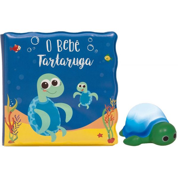 Livrinho de banho tartaruguinha com luz Buba 7495