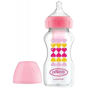 Mamadeira Dr. Brown's Options+ Anti-colic Wide-Neck WB91601-ESX - 270mL (Rosa)