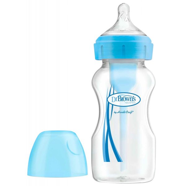 Mamadeira Dr. Brown's Options+ Anti-colic Wide-Neck WB91602-ESX - 270mL (Azul)