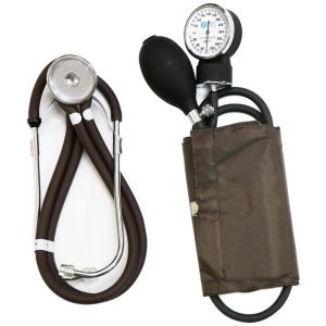 Medidor de Pressão More Fitness com Estetoscópio Rappaport MF-225 - Marrom