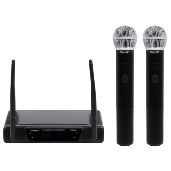 Microfone sem Fio Duplo UHF Karsect WR-8LD/HT-15A