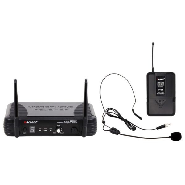 Microfone sem Fio PLL UHF Karsect WR-25/PT-25/HT9-A