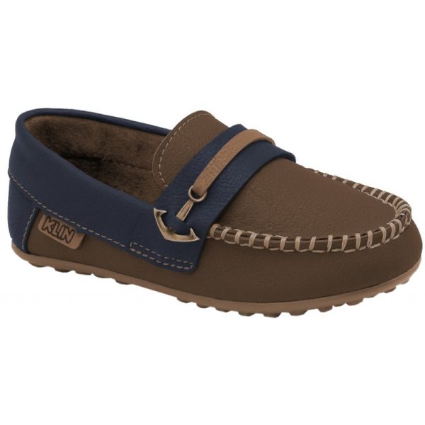 Mocassim Infantil KLIN Curumim 197 - Marino/Whisky