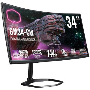 Monitor 34" Cooler Master GM34-CW Curved 1500R 1ms/144Hz