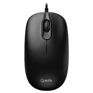 Mouse Ótico Quanta com Fio QTMO10 USB Preto