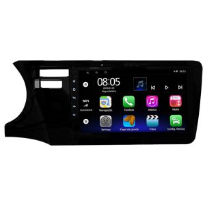 Multimídia Hetzer A1 Android 10 Tela de 9" Honda City 2018 Preto