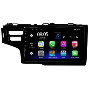 Multimídia Hetzer A1 Android 10 Tela de 9" Honda Fit 2016/2019 Preto