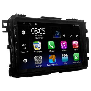 Multimídia Hetzer A1 Android 10 Tela de 9" Honda HRV 2019 Preto