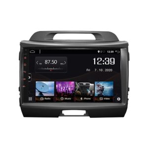 Multimídia Hetzer X1 Android 10 Premium Tela de 9" Kia Sportage 2011/15 Slim