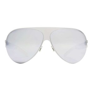 Óculos de Sol Mykita Bernhard Willhelm Franz F10 Silver Silver Flash