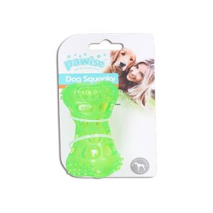 Osso Termoplástico Verde 10.5cm - Pawise Dog Squeaky 14508