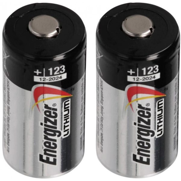 Pilha Energizer Lithium CR123A (2 Unidades)