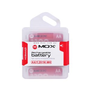 Pilha MOX AA Recarregável 2300mAh MOB4AA23 (4 Unidades)