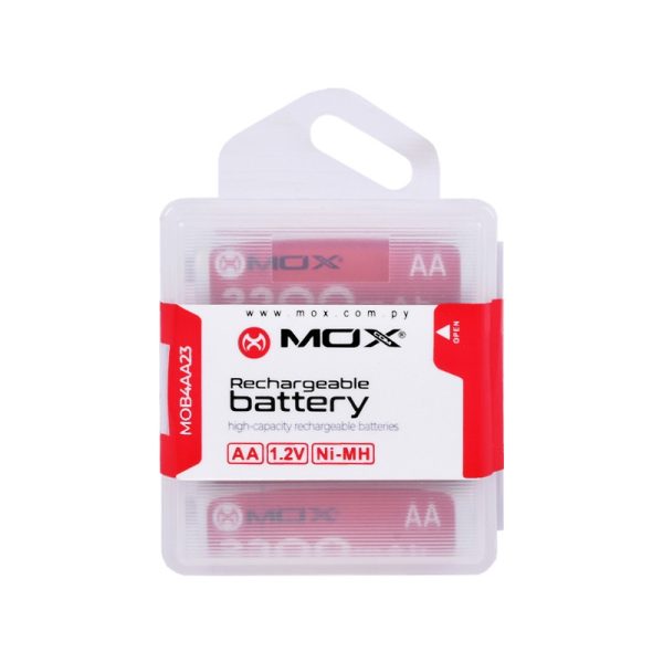 Pilha MOX AA Recarregável 2300mAh MOB4AA23 (4 Unidades)