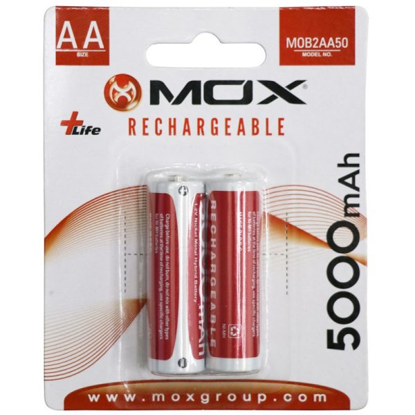 Pilha MOX AA Recarregável 5000 mAh com 2 Unidades