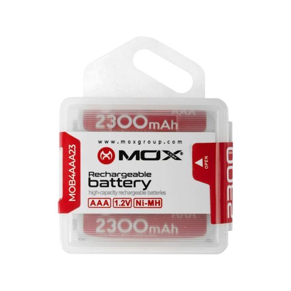 Pilha MOX AAA Recarregável 2300mAh MOB4AAA23 (4 Unidades)