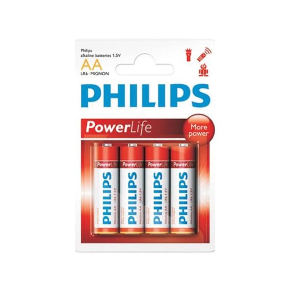 Pilha Philips AA Alcalina LR6P4B/97 (4 Unidades)