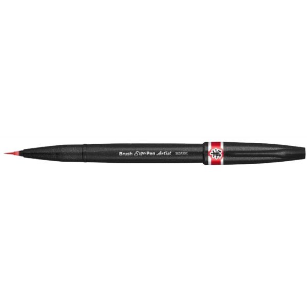 Pincel de Tinta ultra fino Pentel Brush SESF30C-BX - Vermelho