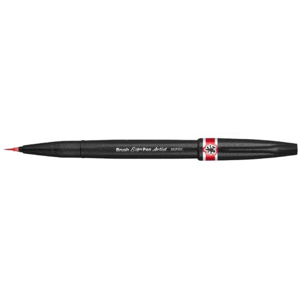 Pincel de Tinta ultra fino Pentel Brush SESF30C-BX - Vermelho