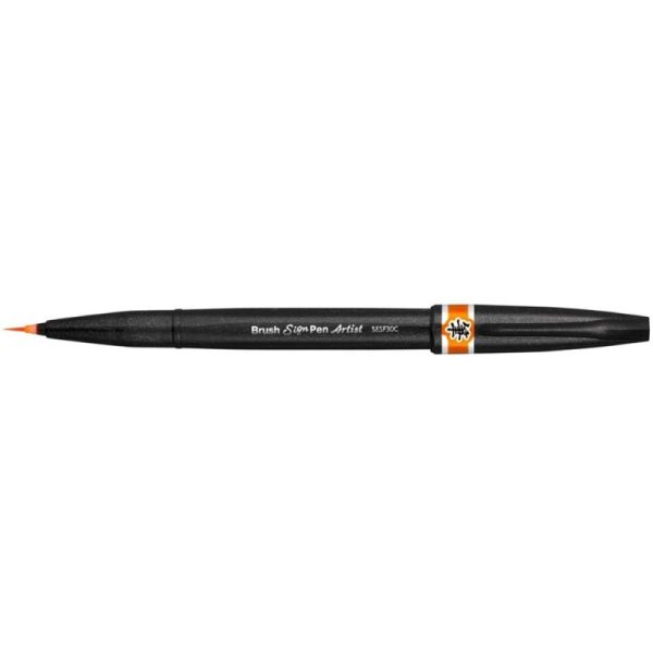 Pincel de Tinta ultra fino Pentel Brush SESF30C-FX - Laranja