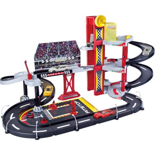 Pista de Corrida 3 Níveis com Elevador Ferrari Race & Play Bburago 18-30197