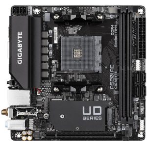 Placa Mãe Gigabyte A520I AC AM4/2xDDR4/PCI-E/HDMI/DP/M.2/USB/SATA/Mini-ITX