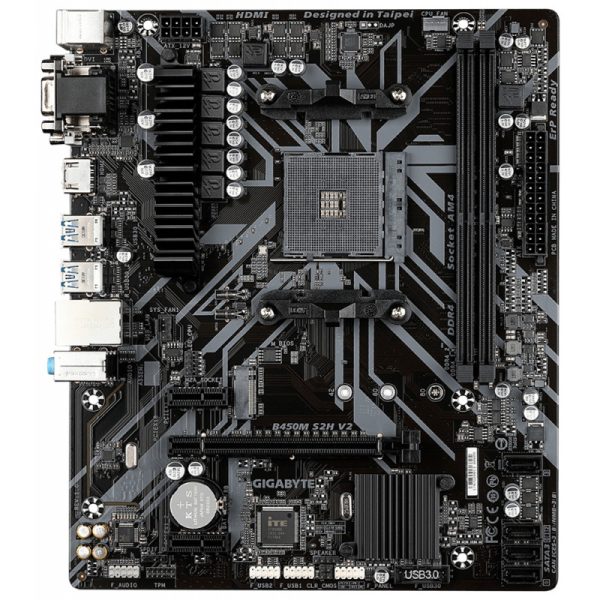 Placa Mãe Gigabyte B450M S2H V2 AM4/2xDDR4/PCI-E/HDMI/DVI-D/USB/SATA