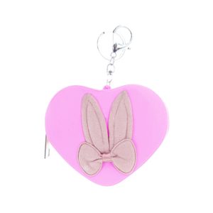 Porta Moedas Silicone de Coração GA819-11A122 - Rosa